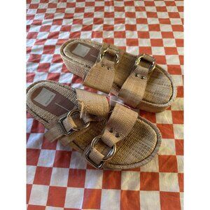 Dolce Vita Cici Slides Raffia Beige